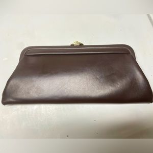 Vintage leather clutch purse 1950s